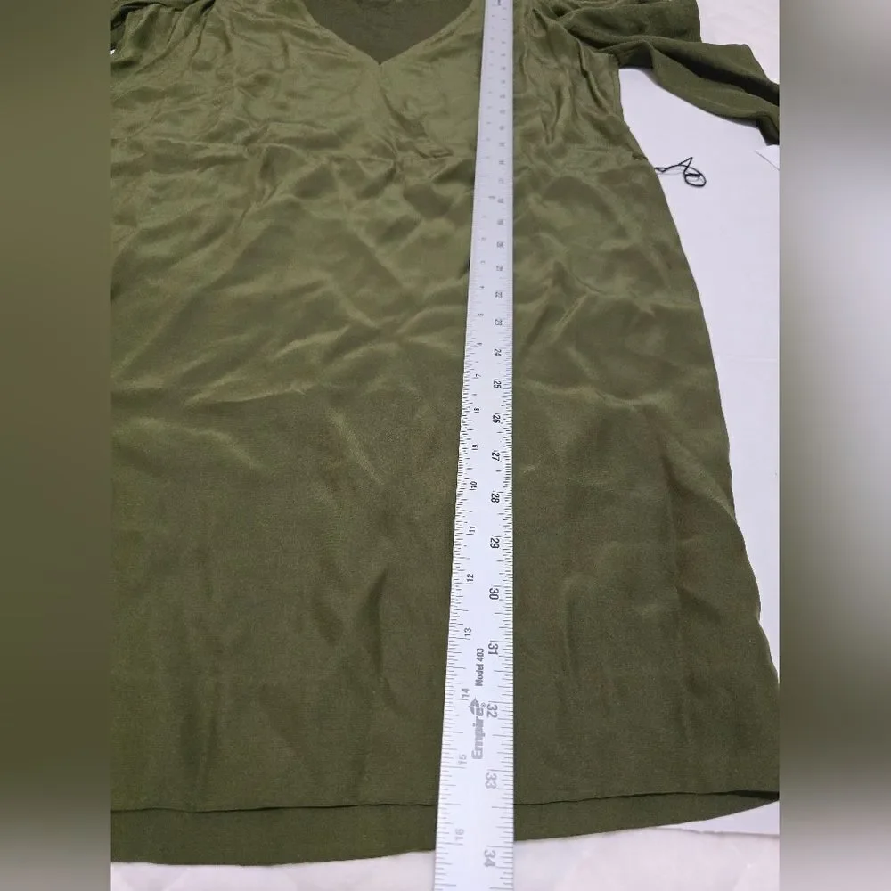 NWT Elizabeth And James 100% Silk Belted Dress In Green Size Small